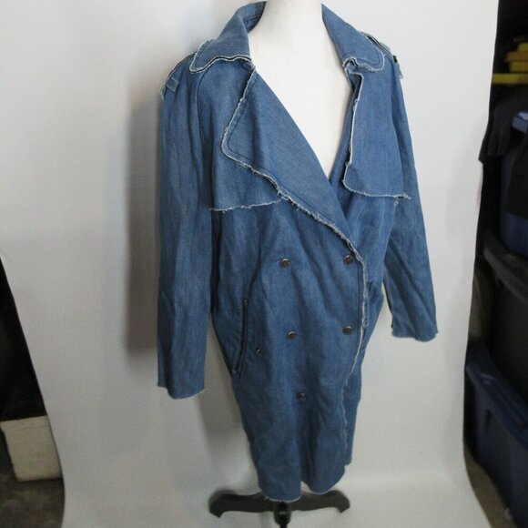 Cache Cache Happy Denim Knee Length Coat/Dress Size 170/92A = Size Large - Picture 3 of 8